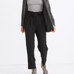 Madewell Black Petite Drapey Paperbag …